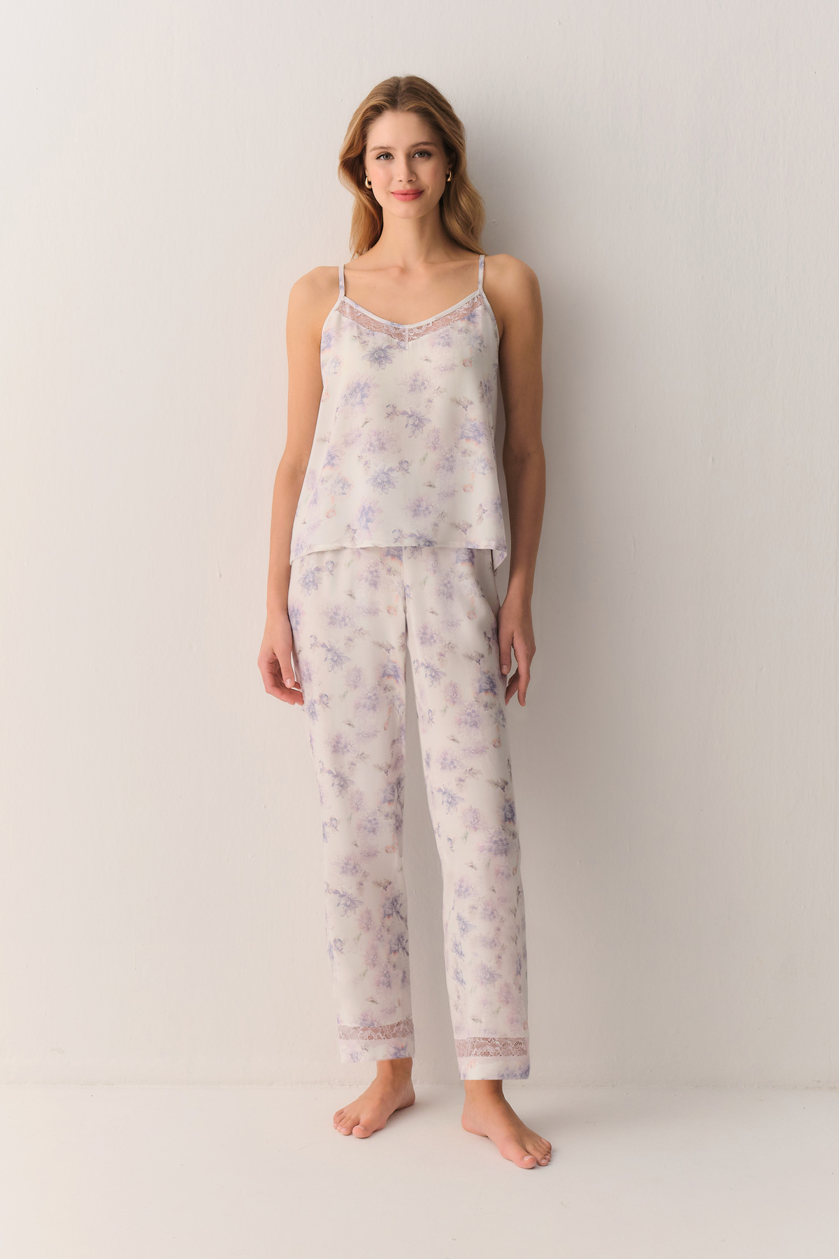 Suwen Lilac Athlete Pants Pajama Set