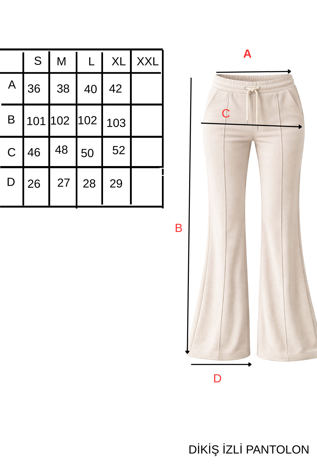 Fancy & Fun  Kadın Bol Paça Çımalı 4 Mevsimlik Beli Lastikli Yan Cepli 3 İplik Kumaş Eşofman alt - Görsel 8