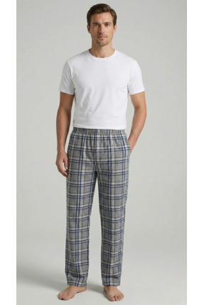 PİJAMUS Ekoseli Kare Desenli Unisex Pijama Altı