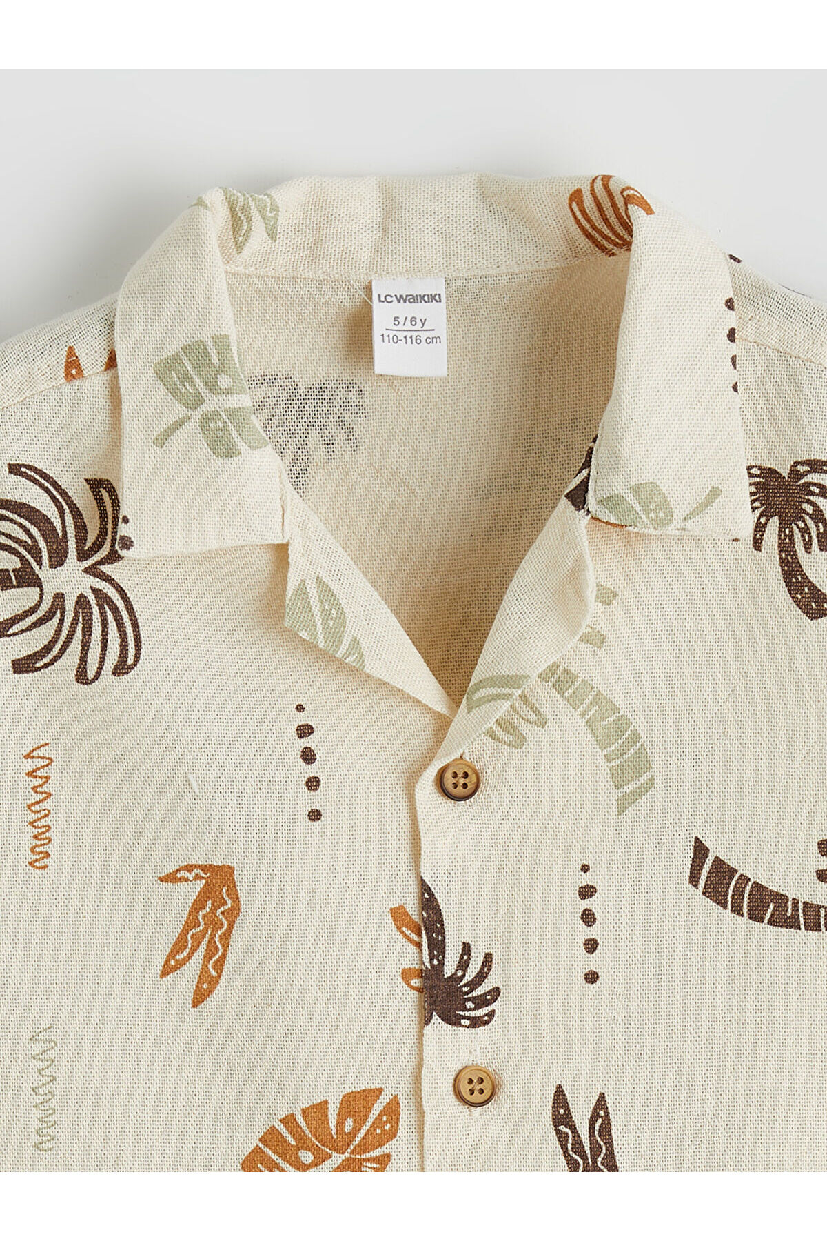 LC Waikiki Bej Desenli Erkek Çocuk Gömlek fotoğrafı 4 (önizleme)