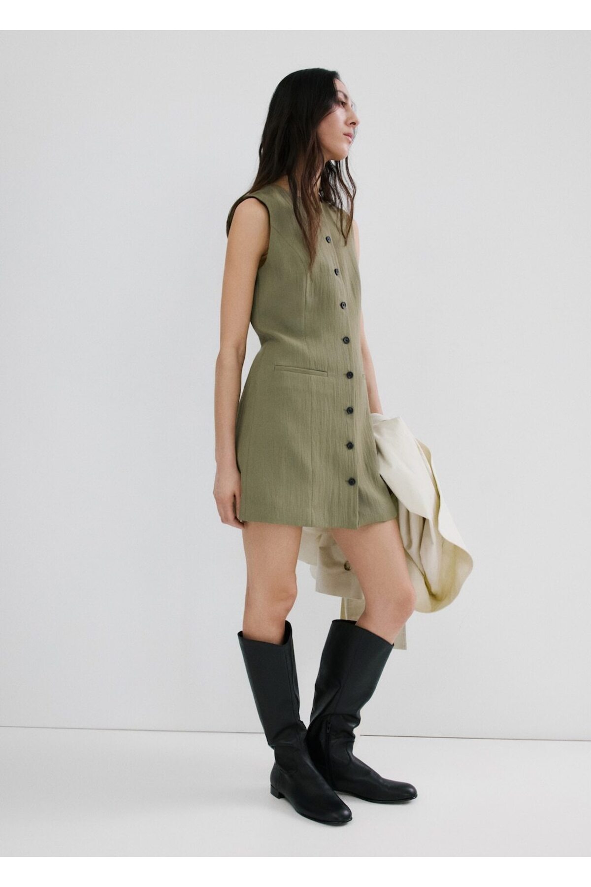 MANGO  Düğmeli kısa elbise - Görsel 2