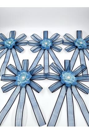 EvremStore İncili Şebboy Çiçeği Bohça Süsü Nişan Düğün Çeyiz - 5 Adet