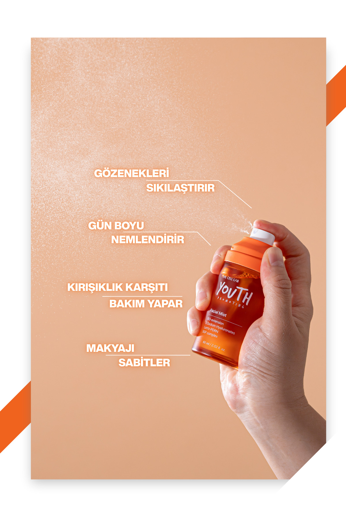 Gözenek Sıkılaştırıcı Anında Nemlendirici Kırışıklık Karşıtı Lacto-PDRN Yüz Spreyi 60ml — 8809896481700 — تصویر 5 از 8