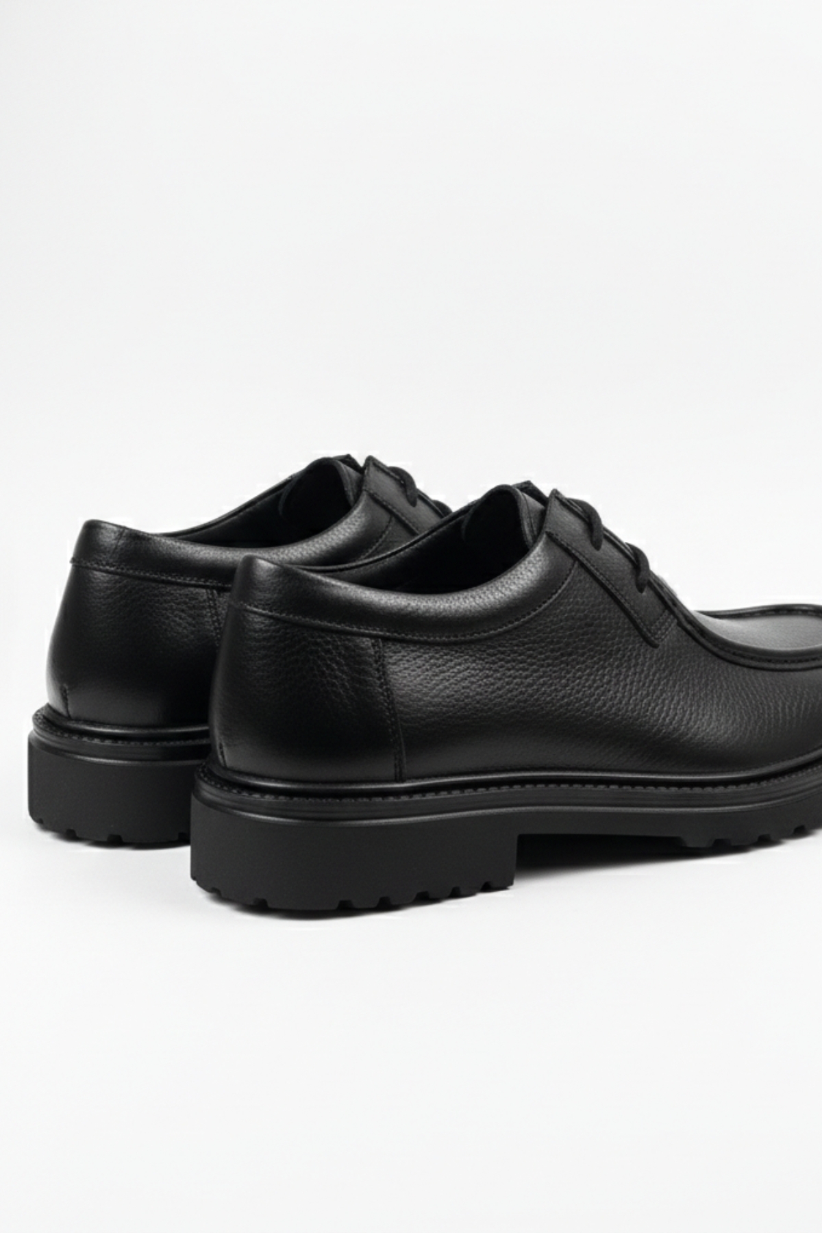LUSIVE  %100 Hakiki Deri Siyah Günlük Rahat Klasik Erkek Ayakkabı LUASS28AL0043 - Görsel 5