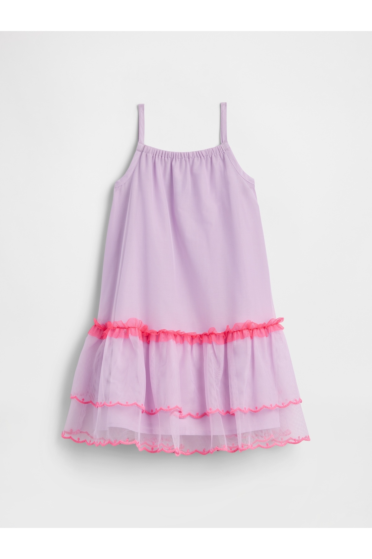 GAP Kız Bebek Mor BabyGap Tül Katmanlı Elbise
