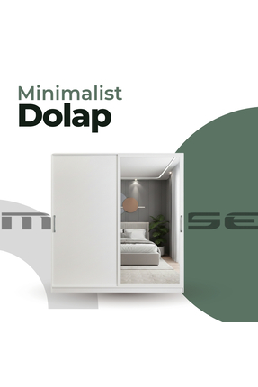 MASSE Minimalist Sürgülü Gardırop – Aynalı Dolap – 208x210 cm – Modern Yatak ...