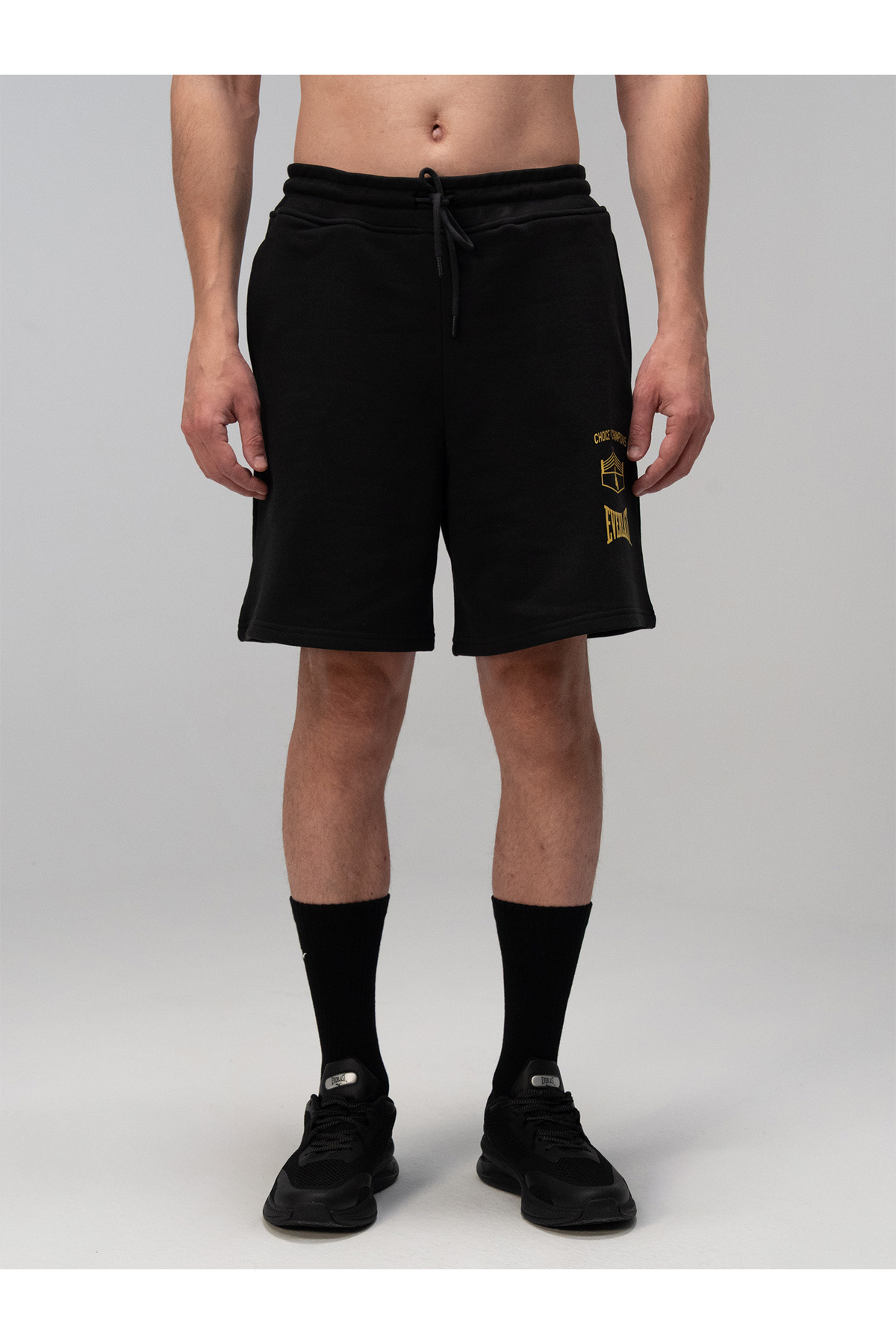 شلوارک مردانه مشکی روشن Champs Comfort Fit مدل Light اور لست شورت ورزشی EVERLAST