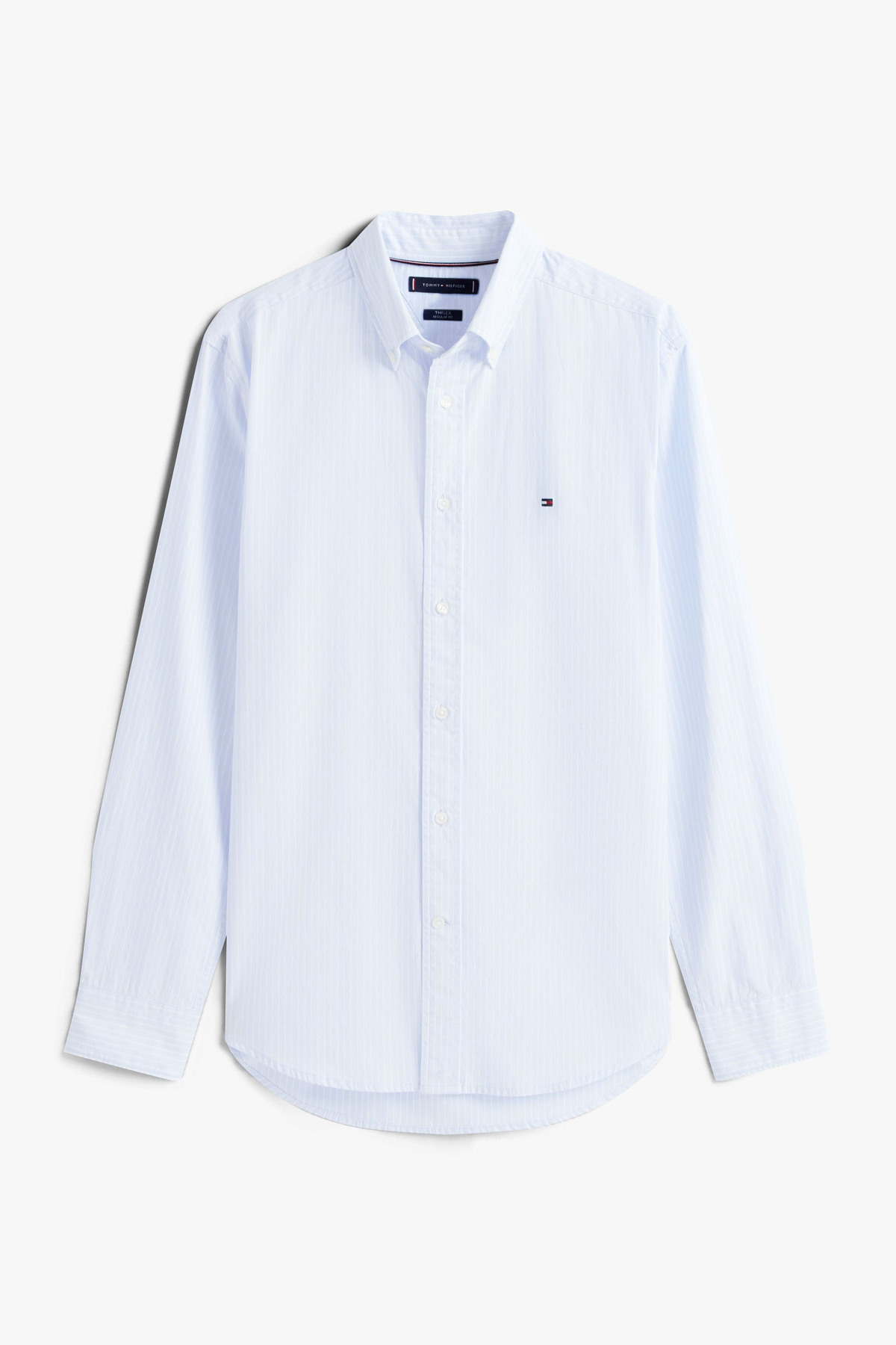 Tommy Hilfiger  Erkek TH Flex Regular Fit Poplin Gömlek - Açık Mavi - Görsel 5