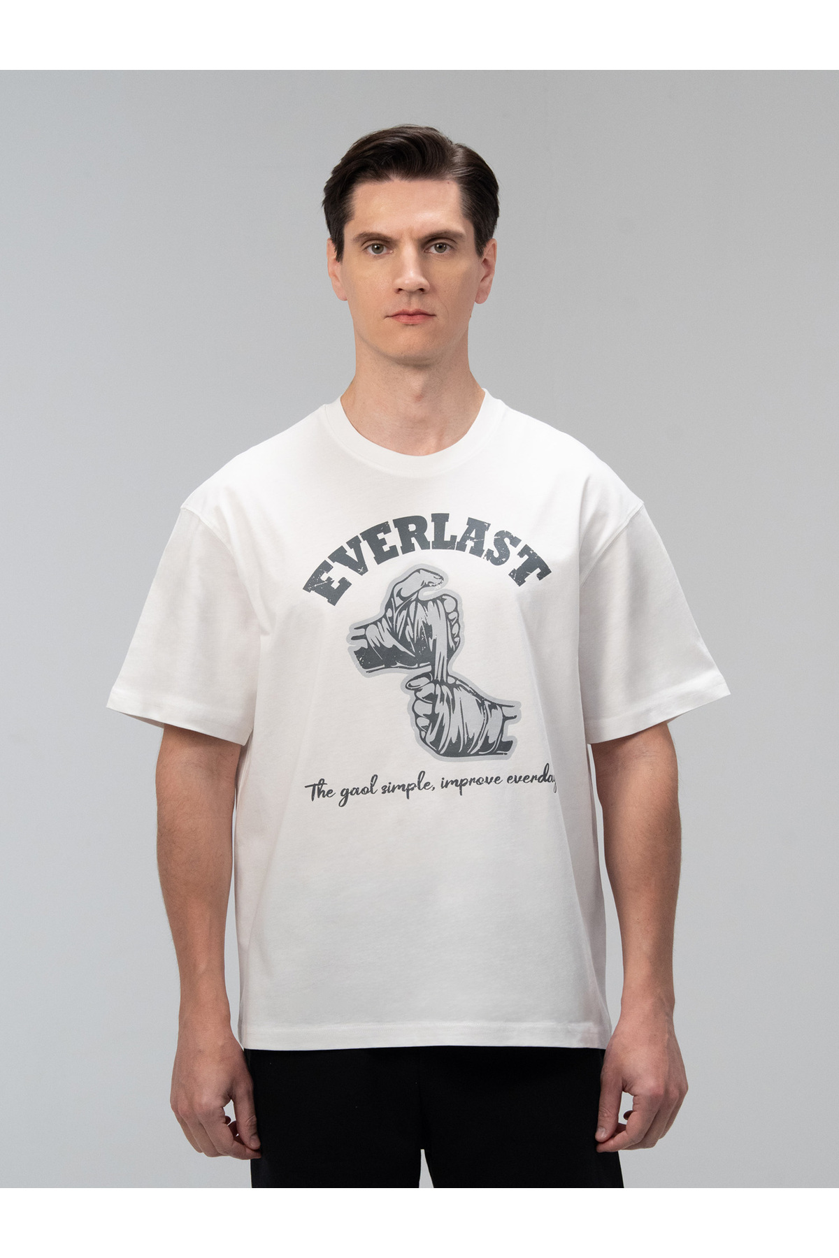 EVERLAST Graphic Collection Comfort Fit Beyaz Erkek Tişört