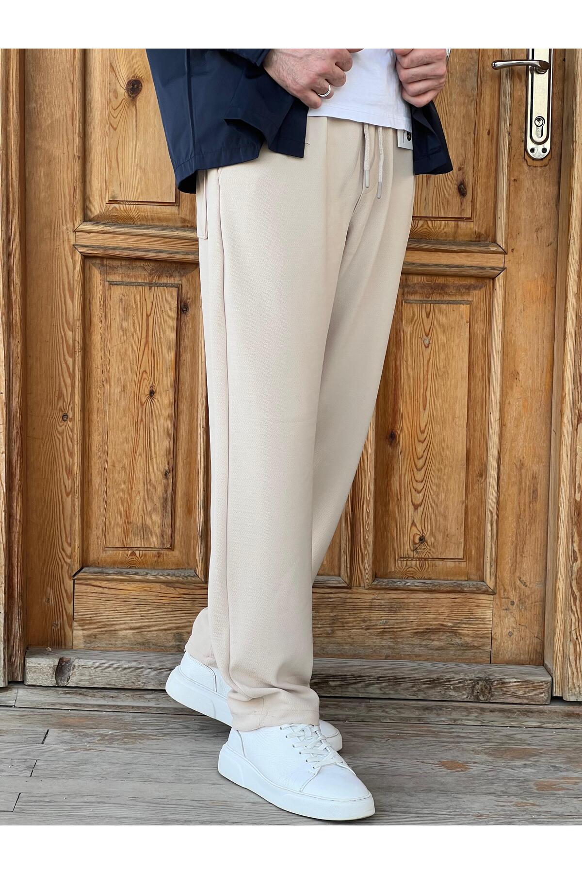 ElitWear  Yeni Sezon Erkek Rahat Kalıp Beli Lastikli ve İpli Jogger Pantolon