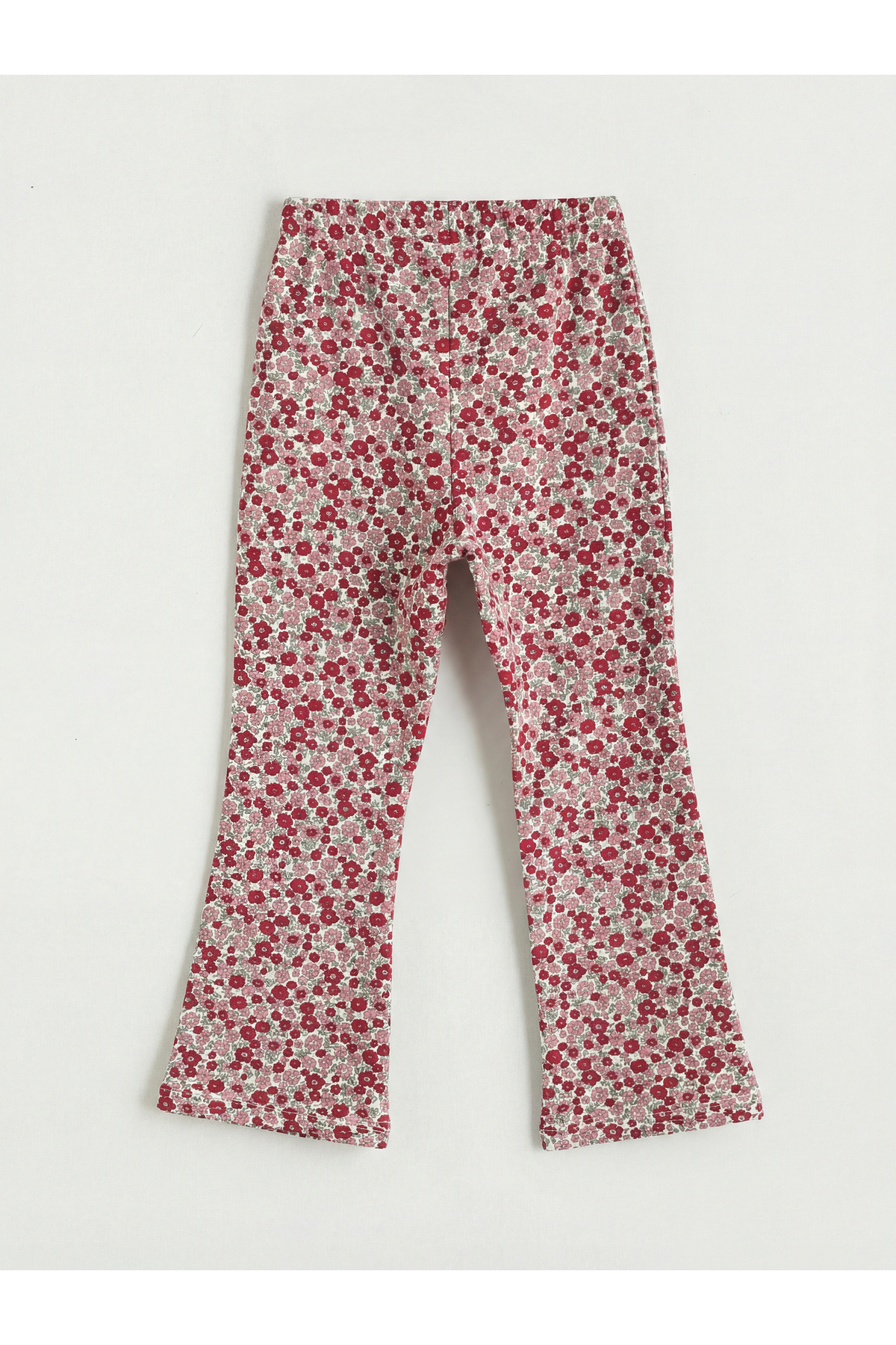 LC Waikiki Pembe Kız Çocuk Çiçek Desenli İspanyol Paça Tayt fotoğrafı 2 (önizleme)