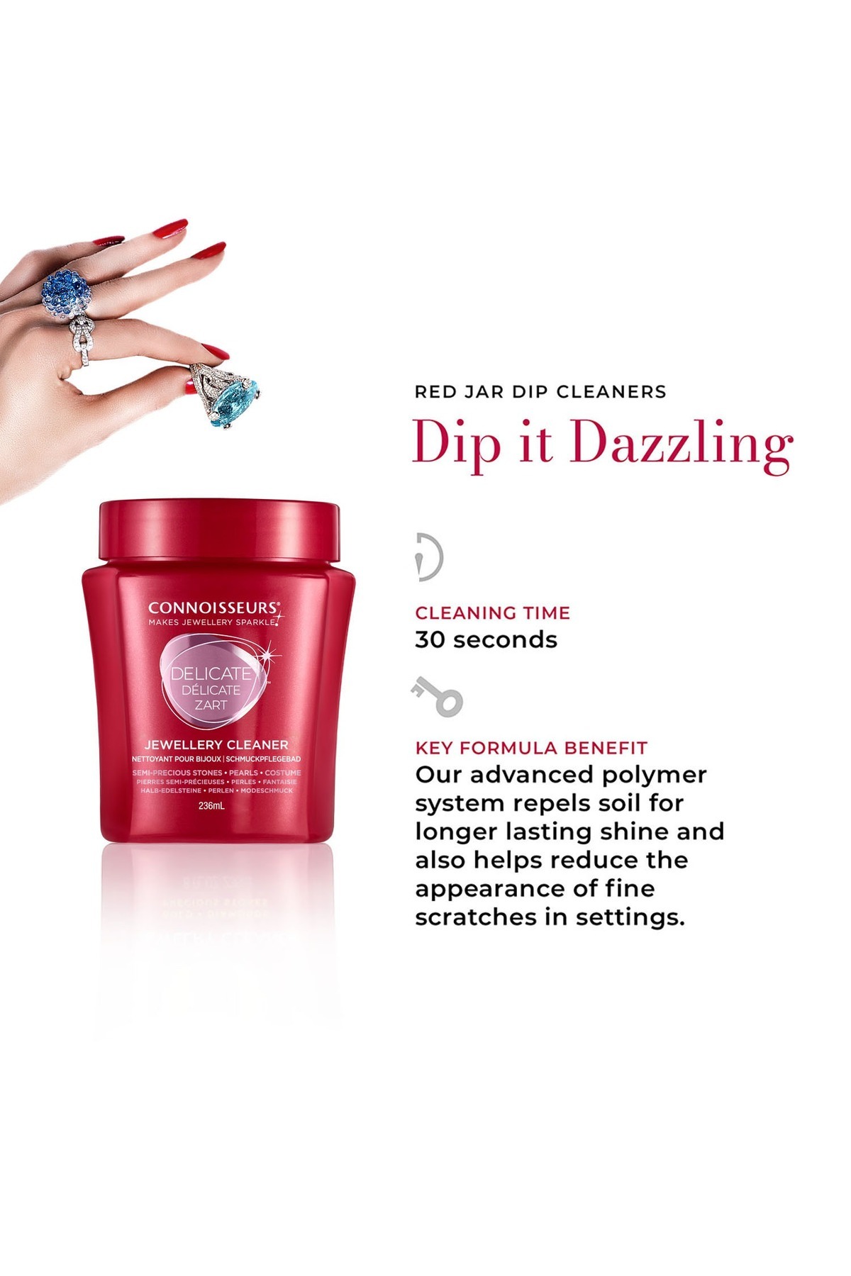 Delicate Jewellery Cleaner (Hassas Takı Temizleyici) – 236 ml — DEĞERLİ TAŞ TEMİZLEME TEMİZLEME — تصویر 3 از 6
