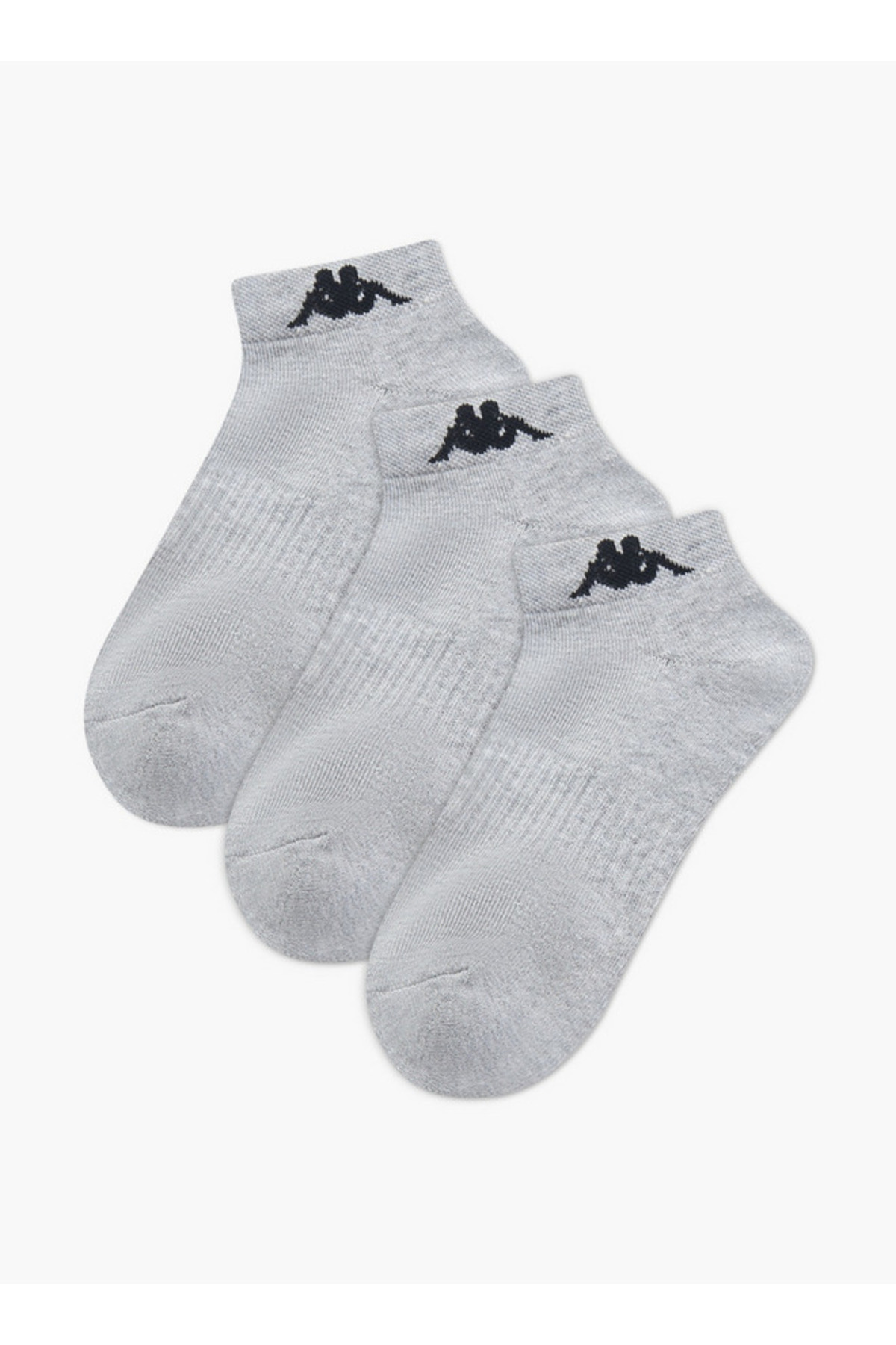 Kappa Set of 3 - Logo Print Ankle Length Socks with Antibacterial Protection