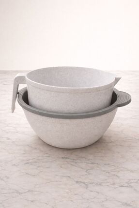 Alika Tekstil 3'lü Çok Amaçlı Plastik Mutfak Kabı/ Mikser Kabı/ Süzgeç/ Kase