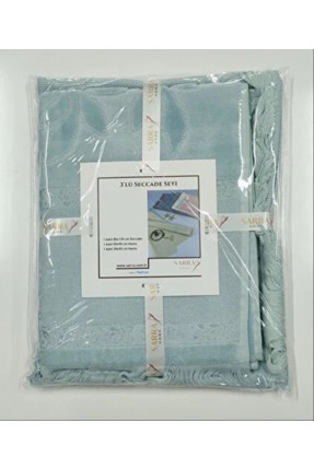 SARRA HOME Petrol - Etamin 3 lü Seccade Seti