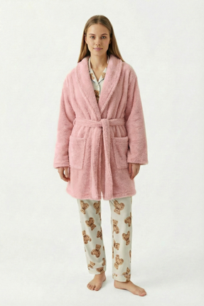 Sevim Şal Yaka Wellsoft Sabahlık & Peluş Bornoz-Yumuşak, Polar Unisex Sabahlı...