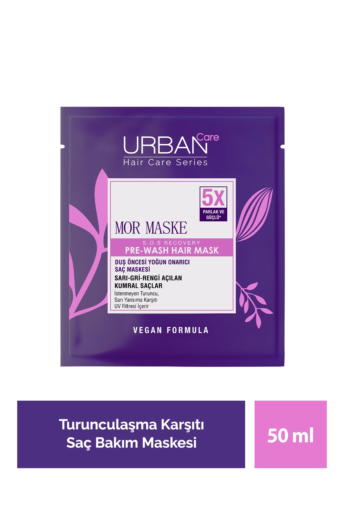Urban Care Mor Turunculaşma Karşıtı Duş Öncesi Saç Bakım Maskesi-50ml — 8680690712623
