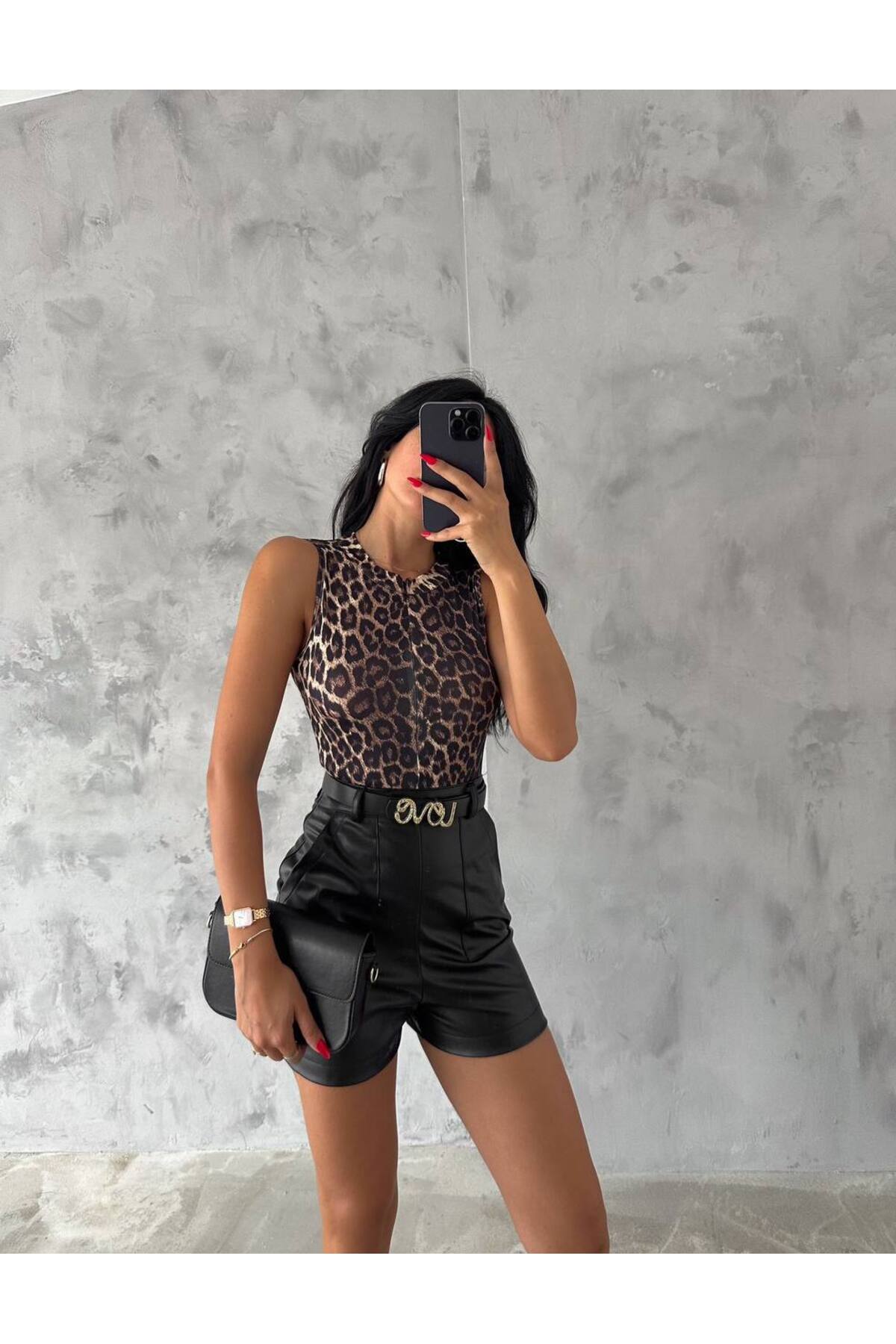 AYKA WEAR Body so vzorovaným detailom na zips