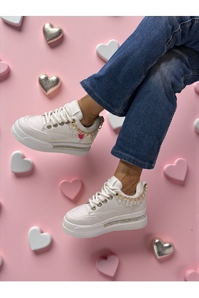 Jarrox CLEOS Boy Uzatan Gizli Dolgu Topuklu Kadın Sneaker Spor Ayakkabı