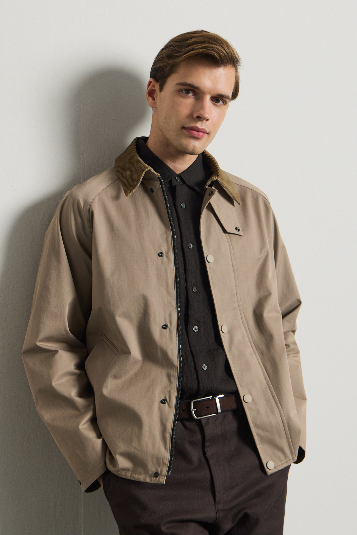 Danger  Erkek Premium Kadife Yaka Ceket Bej - Görsel 2