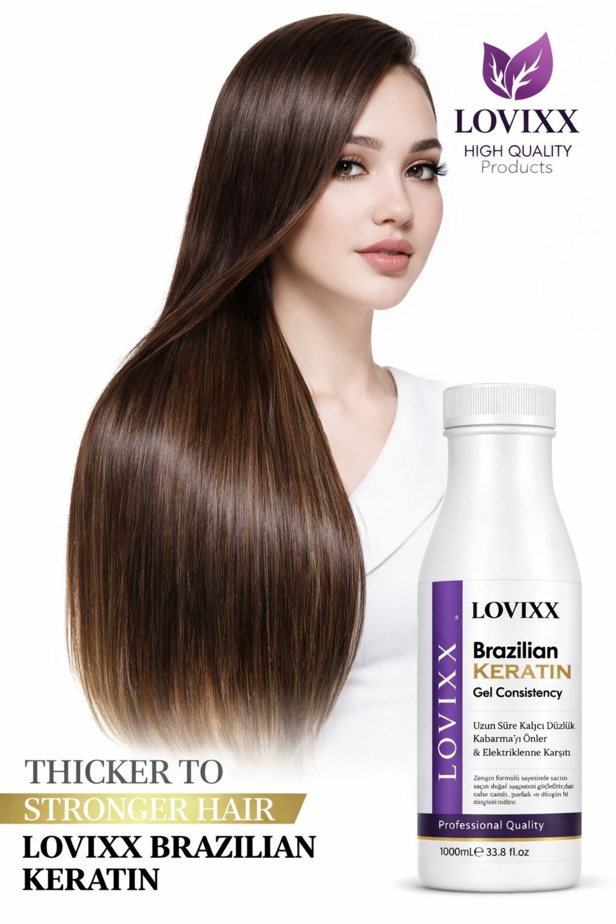 Lovix Brazilian Keratin 1000 ml – Profesyonel Saç Düzleştirici