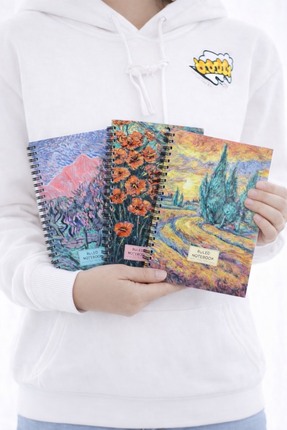 Happy Notes A5 Spiralli Karton Kapak Çizgili Okul Defteri 80 yaprak 3'lü Set ...