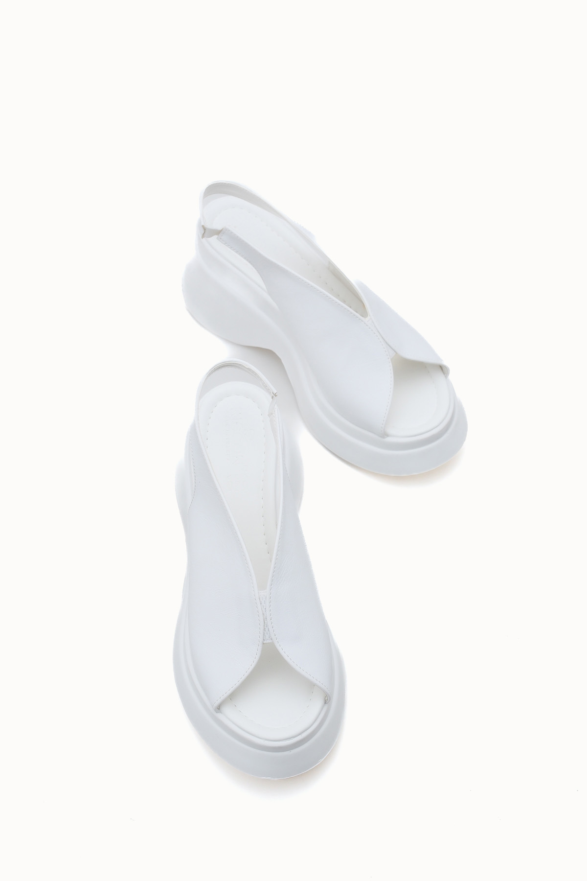 Riccon  Kadın Sandalet 0012913 Beyaz - Görsel 6