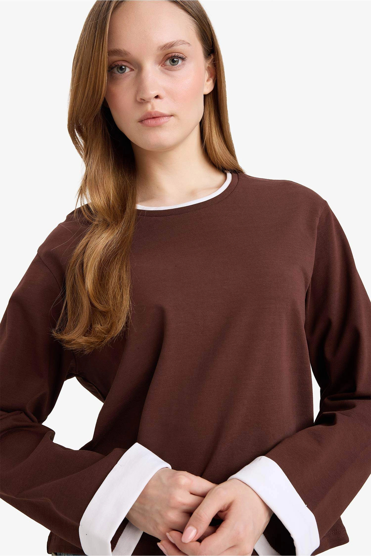 DeFacto %100 Pamuk Loose Fit Tunik G8576AX26SP görsel 3