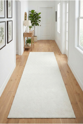 Geus Halı Rölyef Halı Kaymaz Taban Makinada Yıkanabilir Leke Tutmaz Krem Halı...