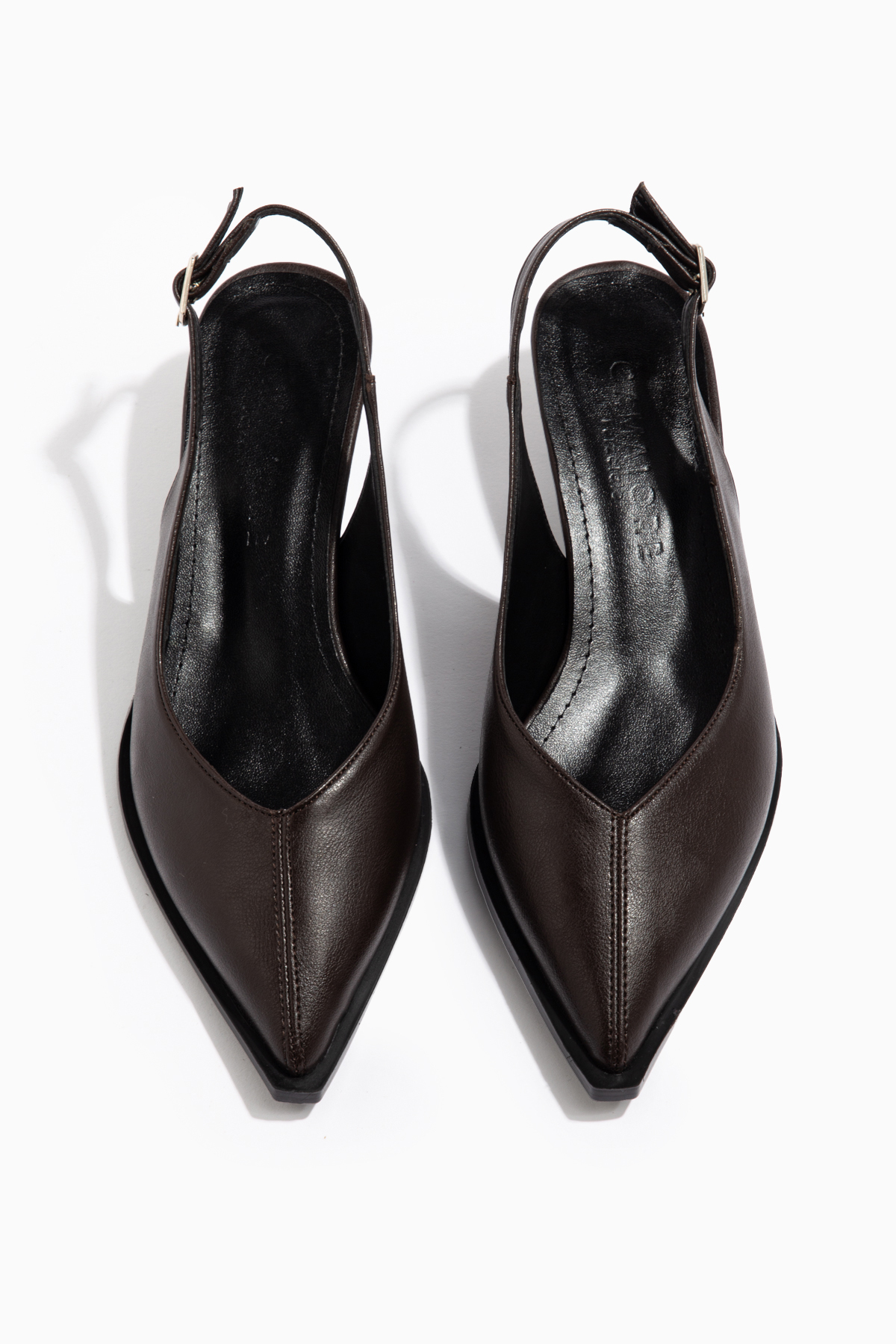 camaiore  Kahverengi Klasik Kısa Topuklu Ayakkabı Kadın Mini Topuk - Görsel 3