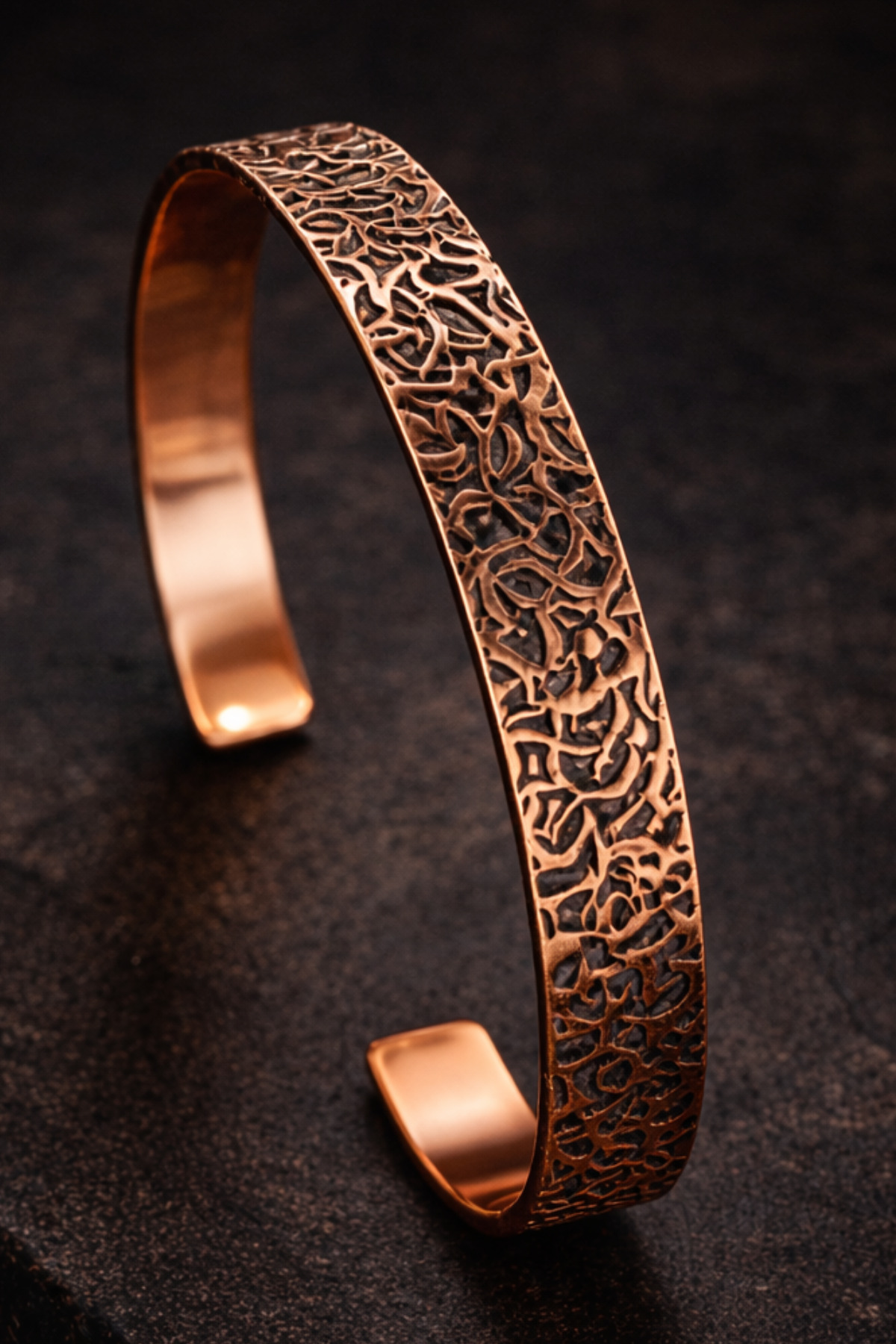 Women's Copper Bracelet Tattoo Art Elegant Clamp Bracelet