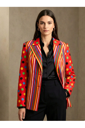 HAUTE COUTURE AHMET ÖZCEYHAN YÜZDE YÜZ PAMUK PUANTİYELİ BLAZER CEKET