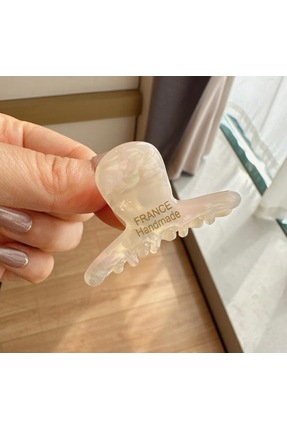 Xui Trend Marka Model (ysho) Asetat Kemik Sedefli Beyaz / Işıltılı Mandal Tok...