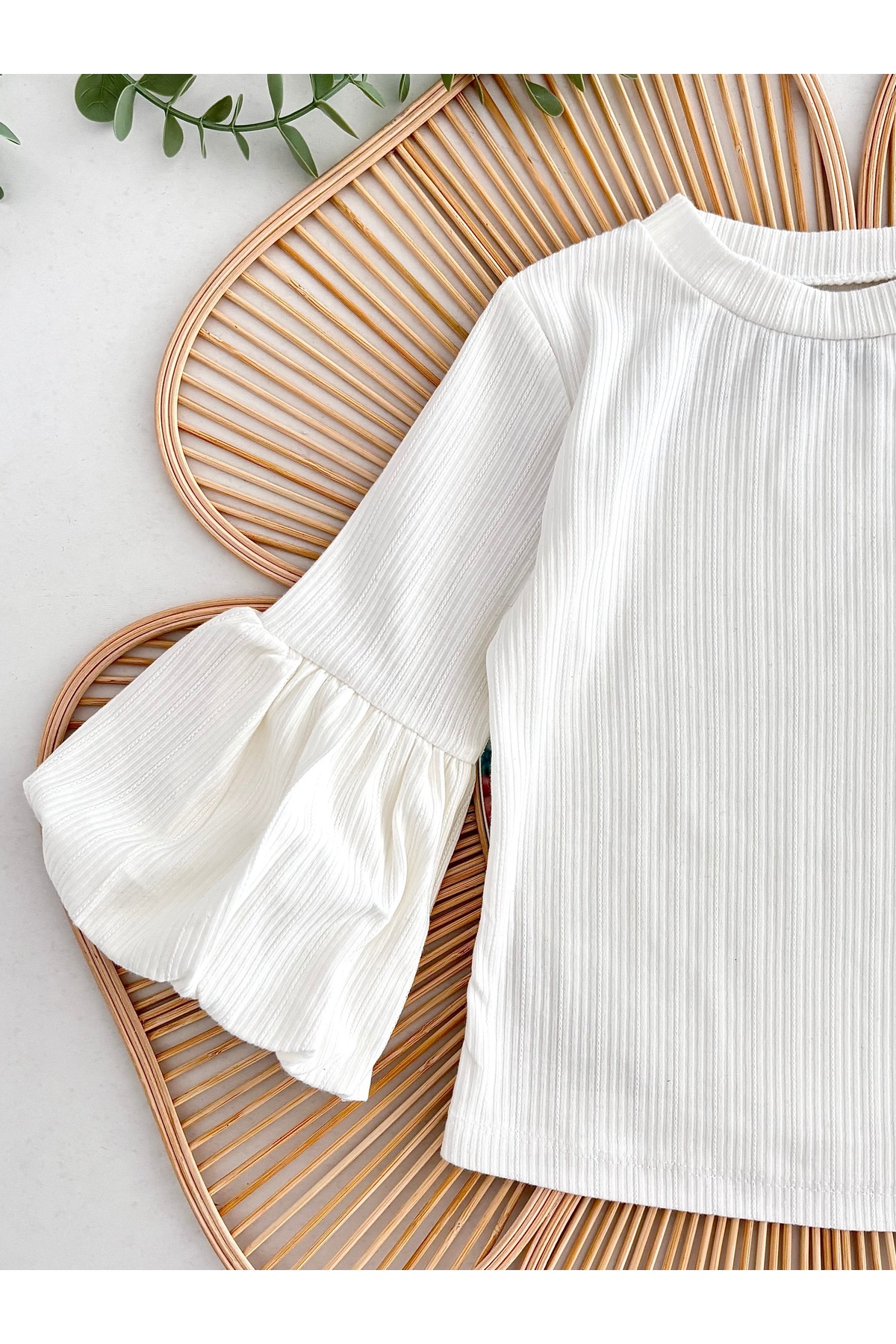 Jammybaby Palazzo Jean Kot Salopet Tulum %100 Pamuk Likralı Ribana Balon Bluz Lüks Püsküllü Kız Bebek Takım fotoğrafı 6 (önizleme)