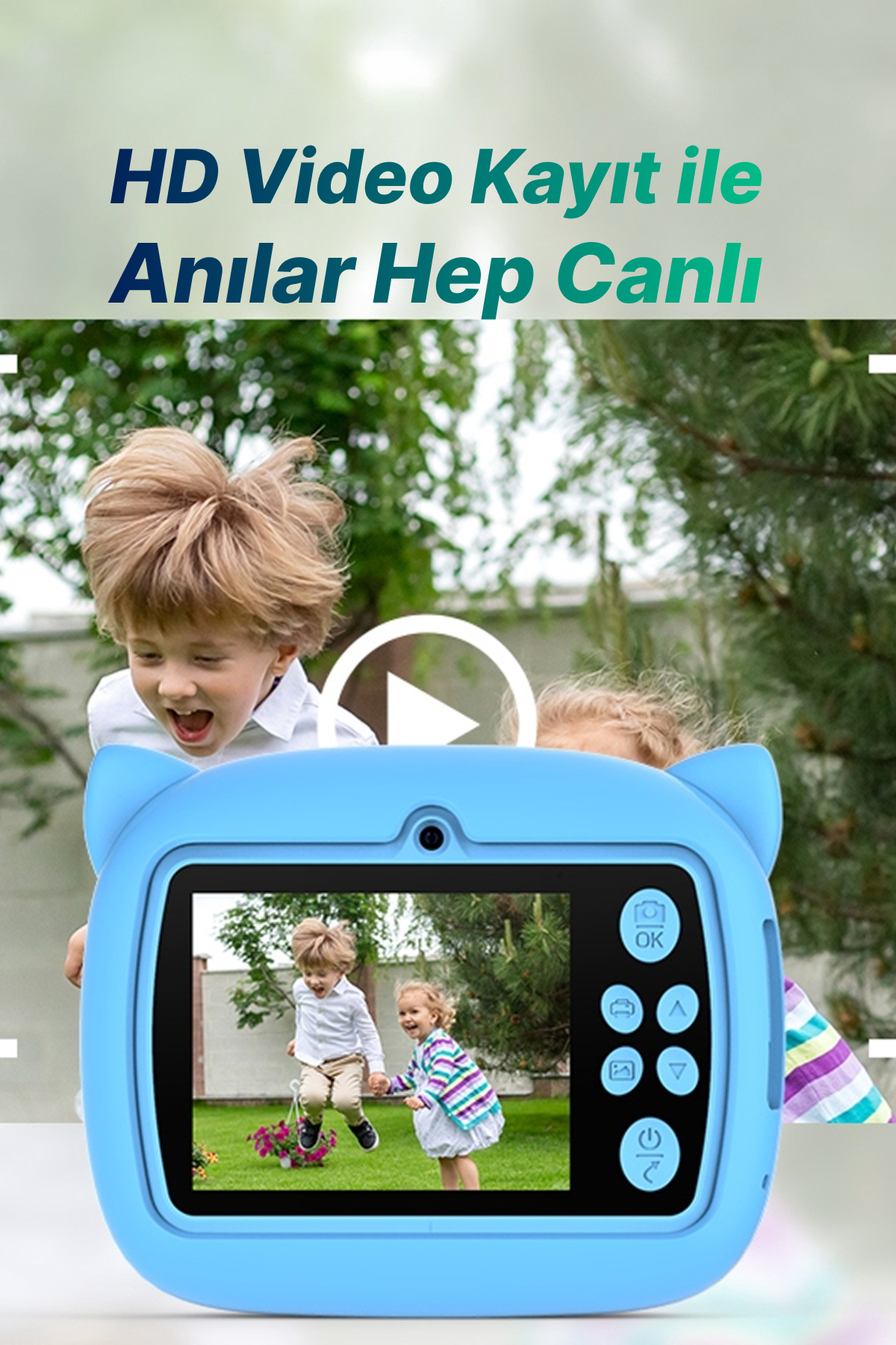 4 Berry Q7 Taşınabilir Fotoğraf Yazıcı ve Kamera BUNNY MAVİ fotoğrafı 6 (önizleme)