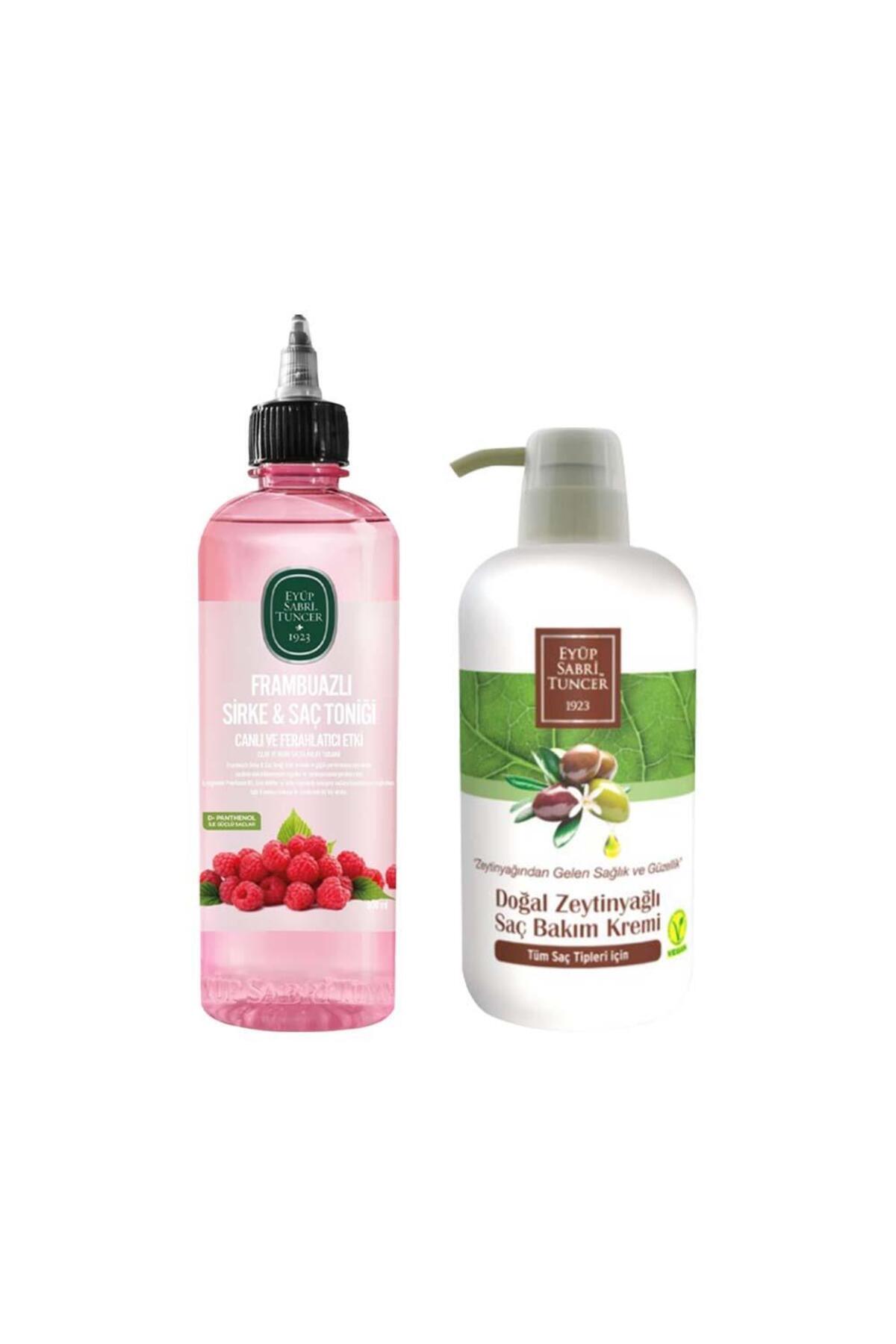 Eyüp Sabri Tuncer Frambuazlı Sirke & Saç Toniği 500 ml x zeytinyağlı saç krem 600 ml — DUVENCI-101424