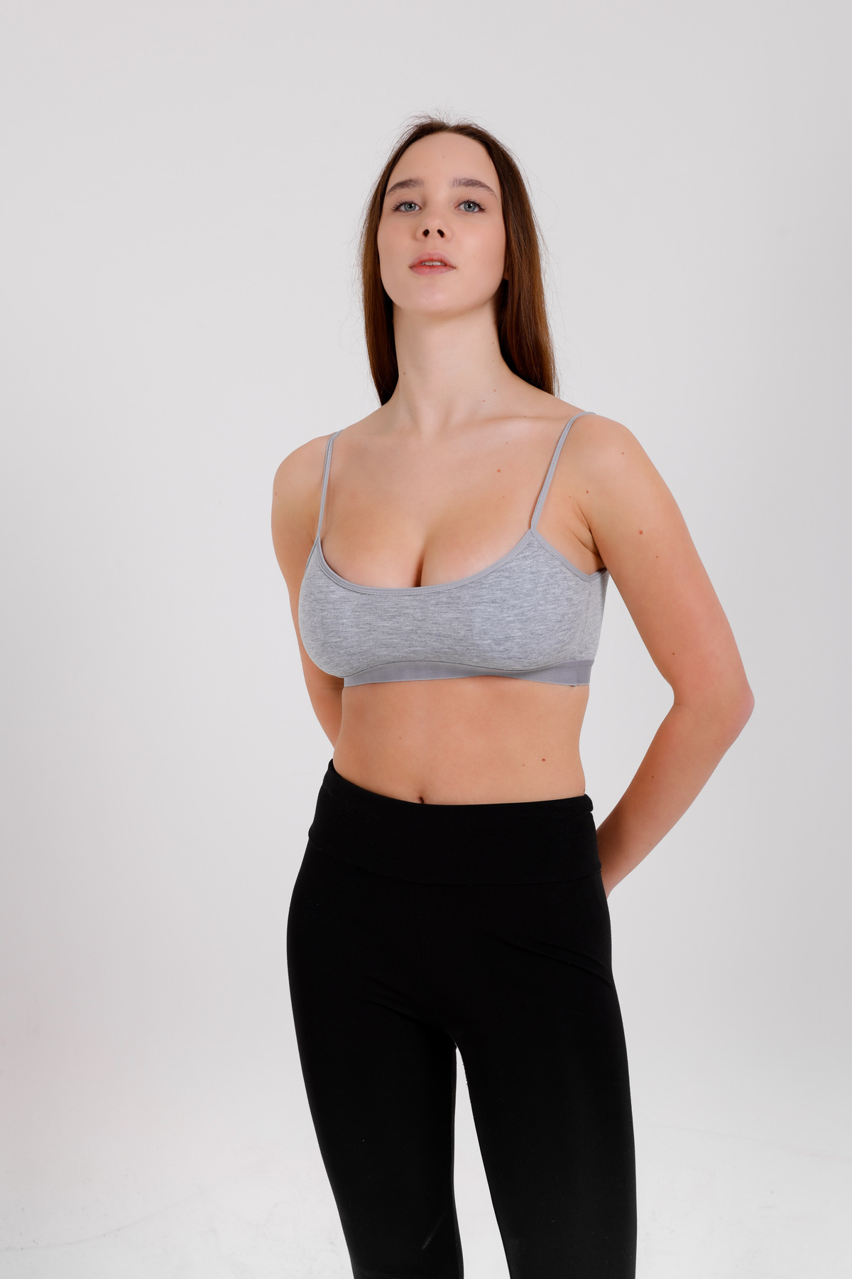 Clara Butik Kadın Renkli 5 Li Ip Askılı Pedli Sporcu Sütyen Yarım Atlet görsel 7