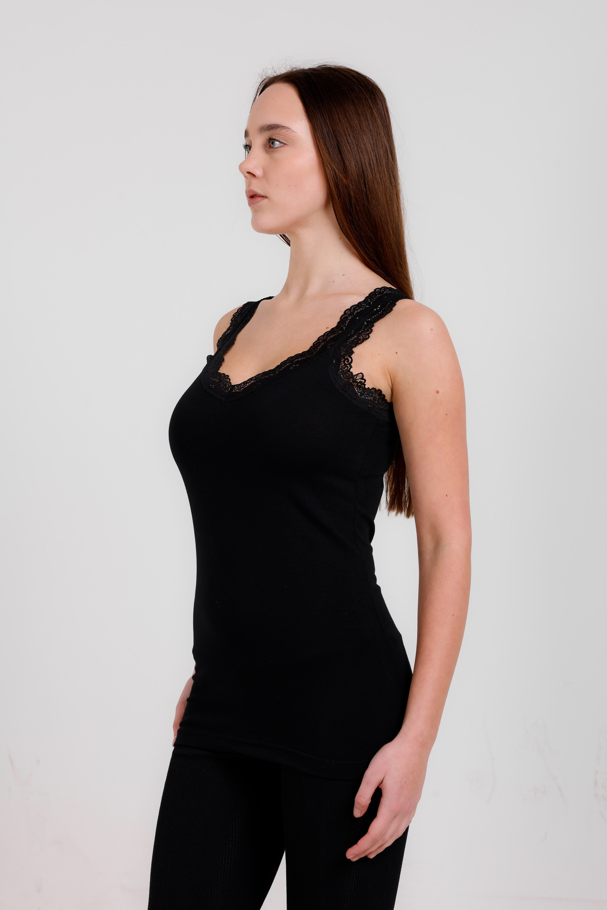 giysem  3'lü Basic Omuzu Dantelli Kalın Askılı Atlet Ekonomik ve Uygun - Görsel 6