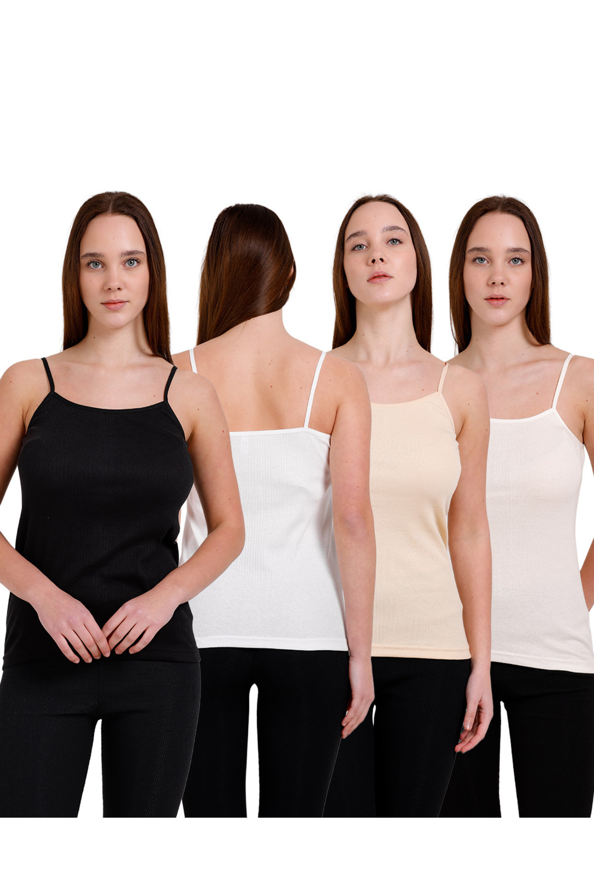 COMFORT SECRET  KADIN FİTİLLİ PAMUKLU 4'LÜ ATLET EKONOMİK PAKET