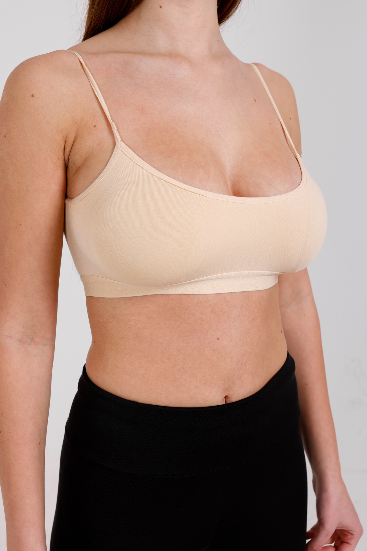 COMFORT SECRET Kadın Renkli 5 Li Ip Askılı Pedli Sporcu Sütyen Yarım Atlet görsel 7