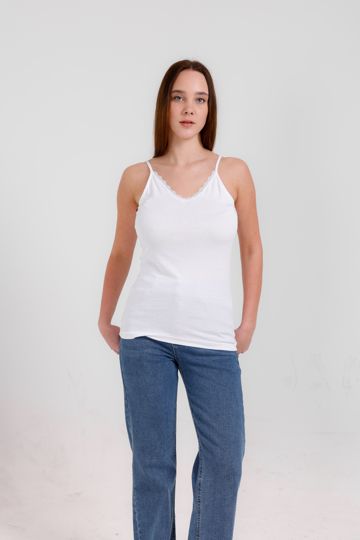 COMFORT SECRET  Dantelli Likralı 4' lü Atlet - Görsel 5