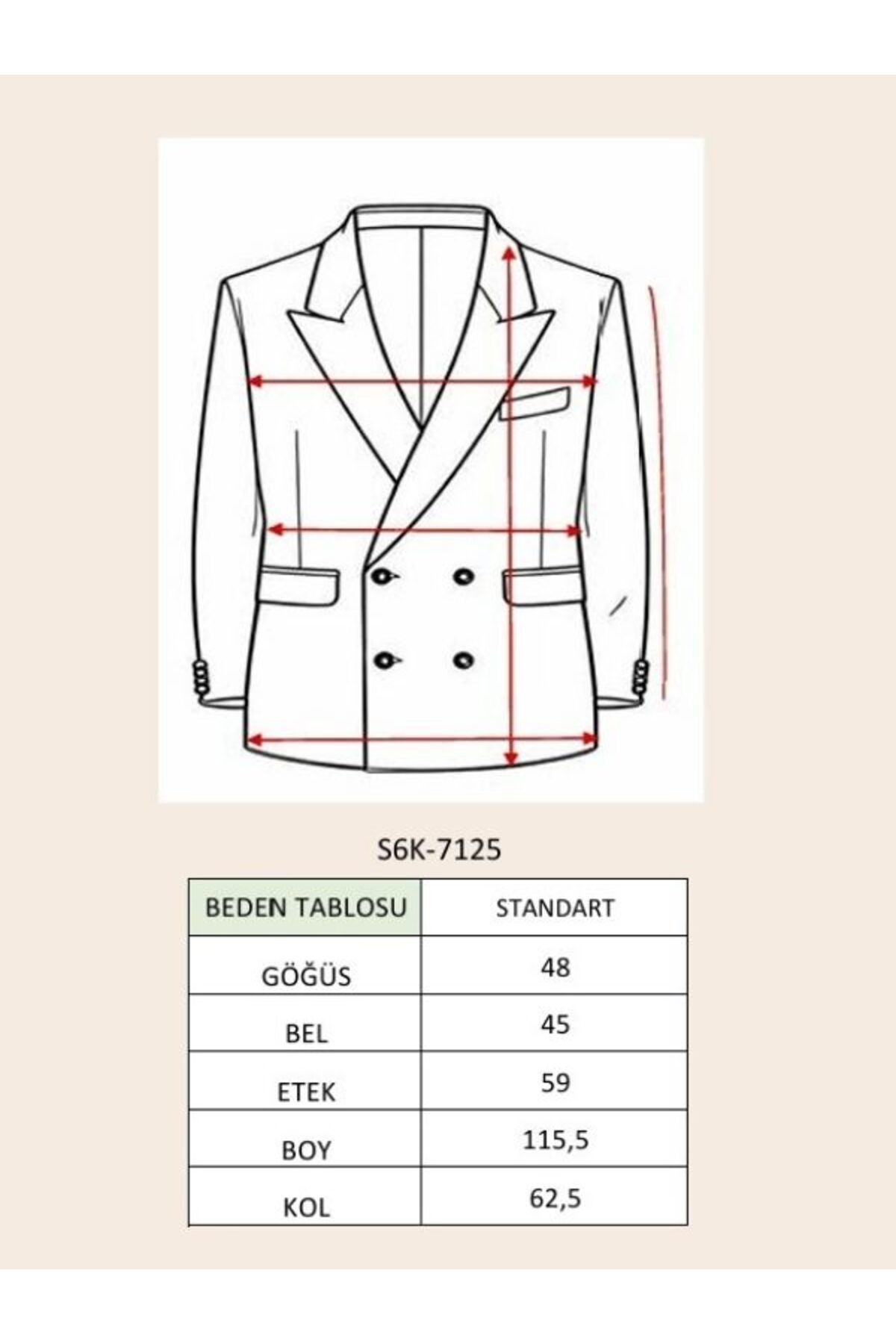 Lijuri  Klasik Kesim Kuşaklı Kaban 7125 MP - Görsel 9