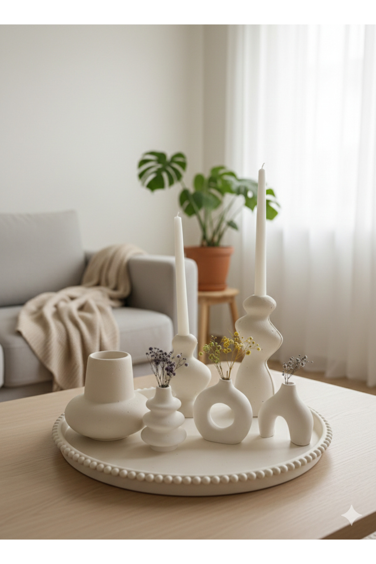 6Pcs Handmade Decorative Object Vase Candlestick Candle Holder