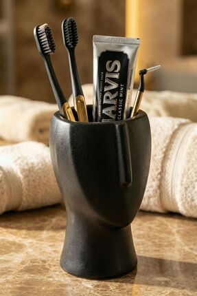 Evene Diş Fırçalığı Diş Fırçalık Diş Fırçası Standı Diş Fırçası Tutucu Siyah ...