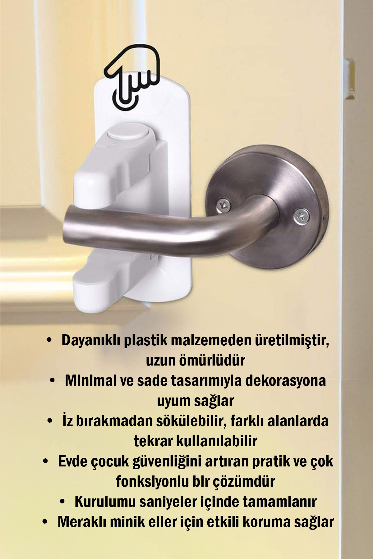 omilife Manuel Çocuk Kapı Kilidi Kendinden Yapışkanlı Bebek Emniyet Kilidi Pratik Çok Fonksiyonlu Kilit fotoğrafı 4 (önizleme)