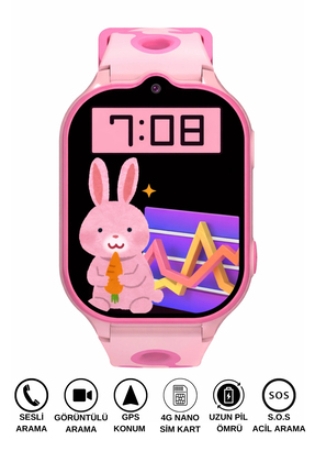 You Watch Akıllı Çocuk Saati Sesli ve Görüntülü Görüşme İP68, Sim Kart Özelli...