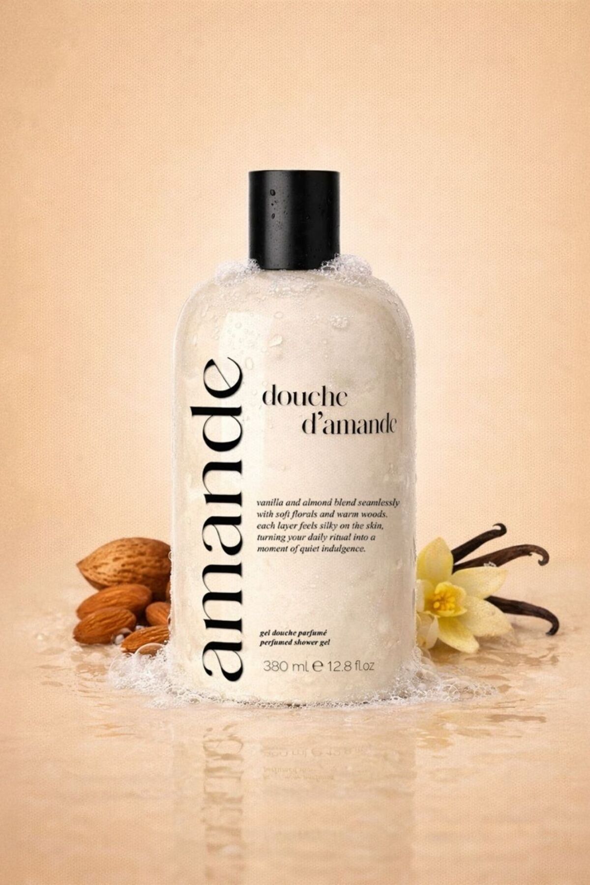 Amande Douche d'Amande Vanilya ve Badem Kokulu Parfümlü Duş Jeli 380ml I Vegan Formül