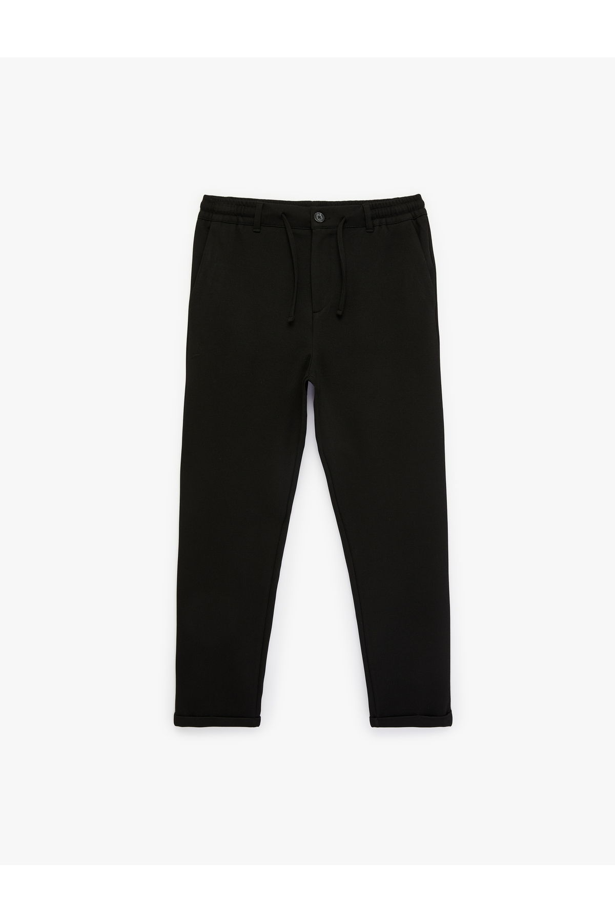 Regular Fit Cepli Beli Bağcıklı Düğmeli Kumaş Pantolon — مشکی 6SAM40016HK — تصویر 3 از 5
