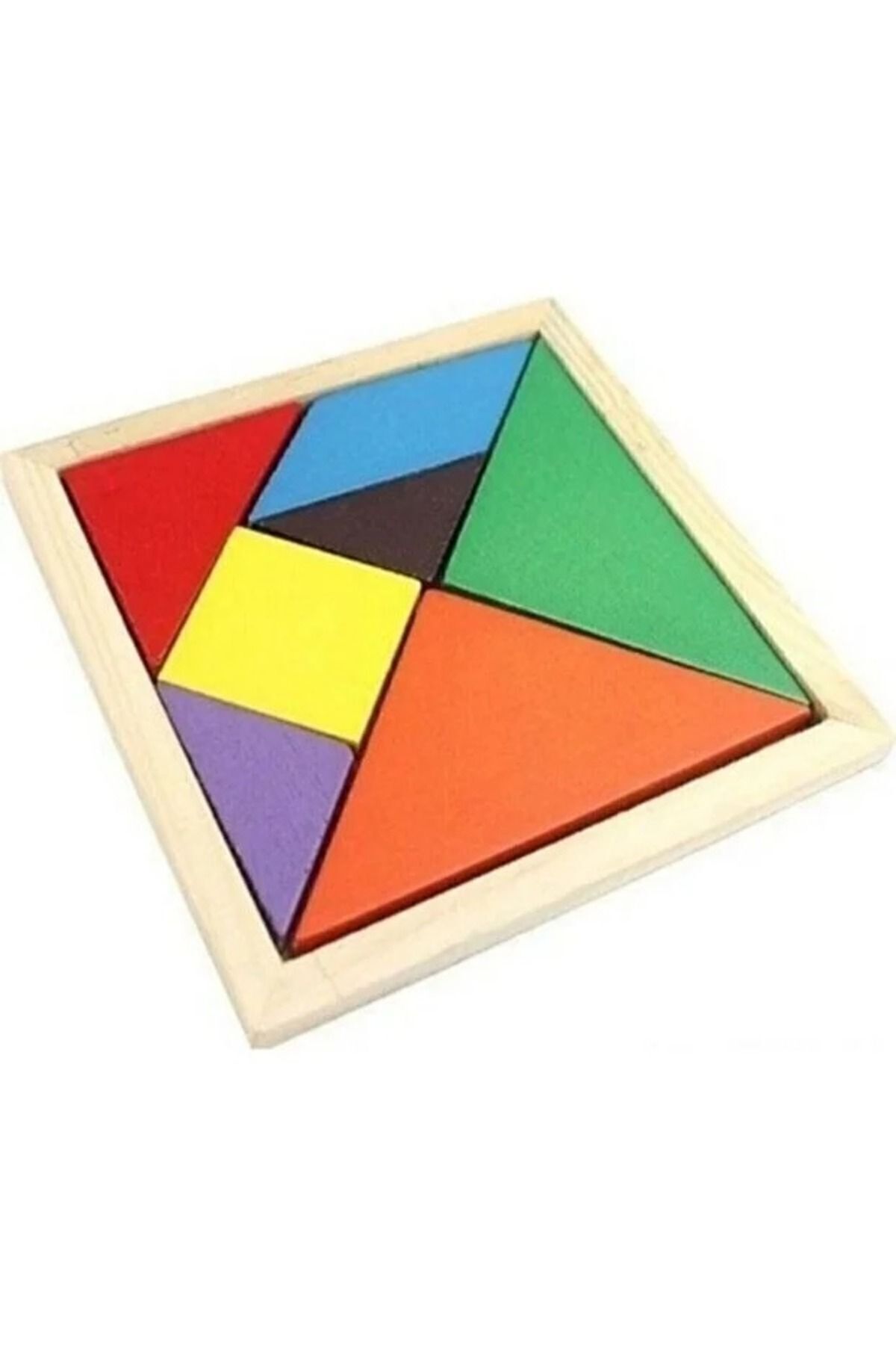 Bebek Özel Ahşap Tangram 7 Parça Eğitici Renkli Akıl Zeka Mantık Ve Strateji Oyunu Montessori 11 X 11 cm fotoğrafı 6 (önizleme)