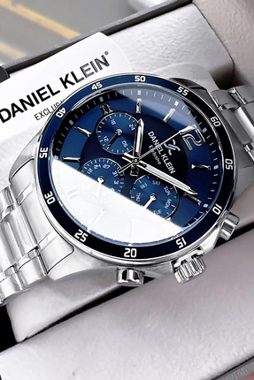 Daniel Klein Full Fonlsiyon Erkek Kol Saati 3 Atm Su Geçirmez Gümüş Renk Çeli...